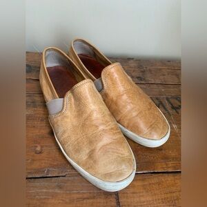 Frye leather loafers 
Slip ons